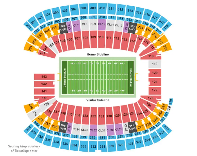 Best Seats At Gillette Stadium For Patriots Game - PatriotsNet.com